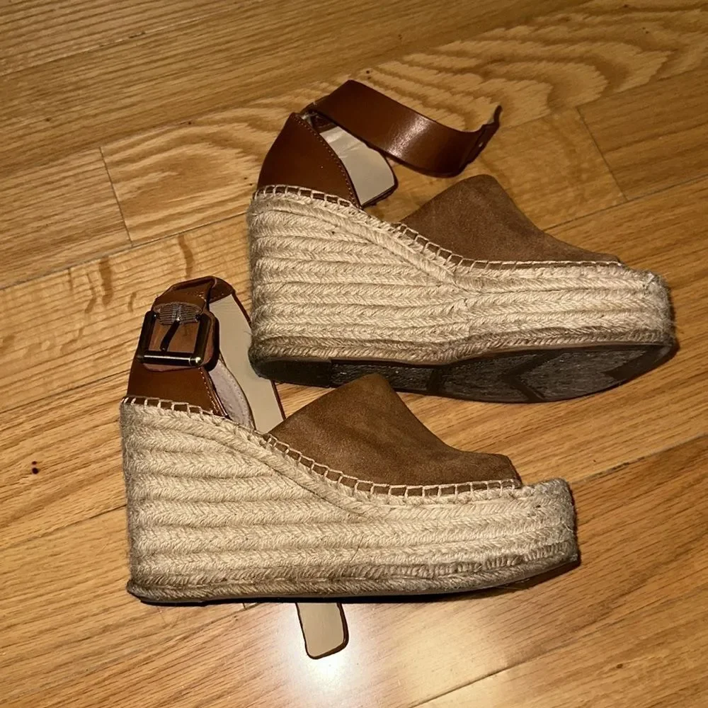 Marc Fisher Adalyne Espadrille Platform Wedge SIZE 6.5